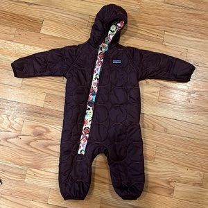 Patagonia reversible infant snow suit. 3-6 months